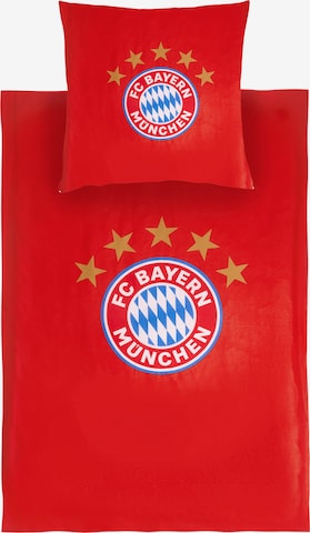 FC BAYERN MÜNCHEN Bettwäsche Flanell 'FC Bayern München' in Rot