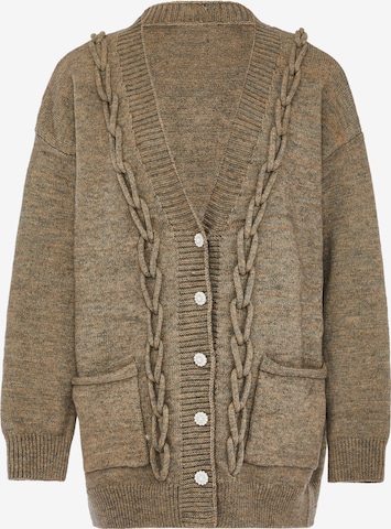 Cardigan caissa en gris : devant