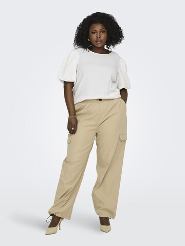 ONLY Carmakoma - Tapered Pantalón cargo en beige