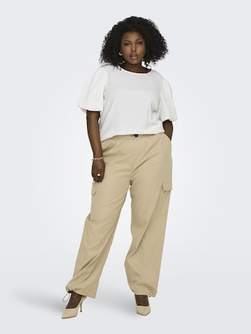 ONLY Carmakoma Tapered Cargo Pants in Beige