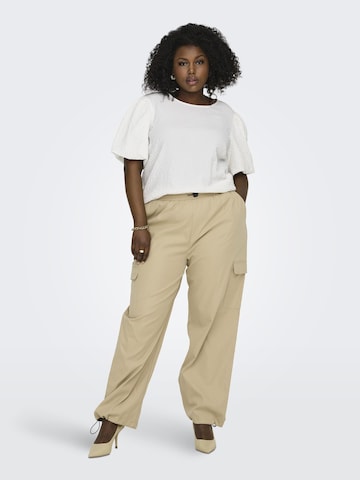 Effilé Pantalon cargo ONLY Carmakoma en beige