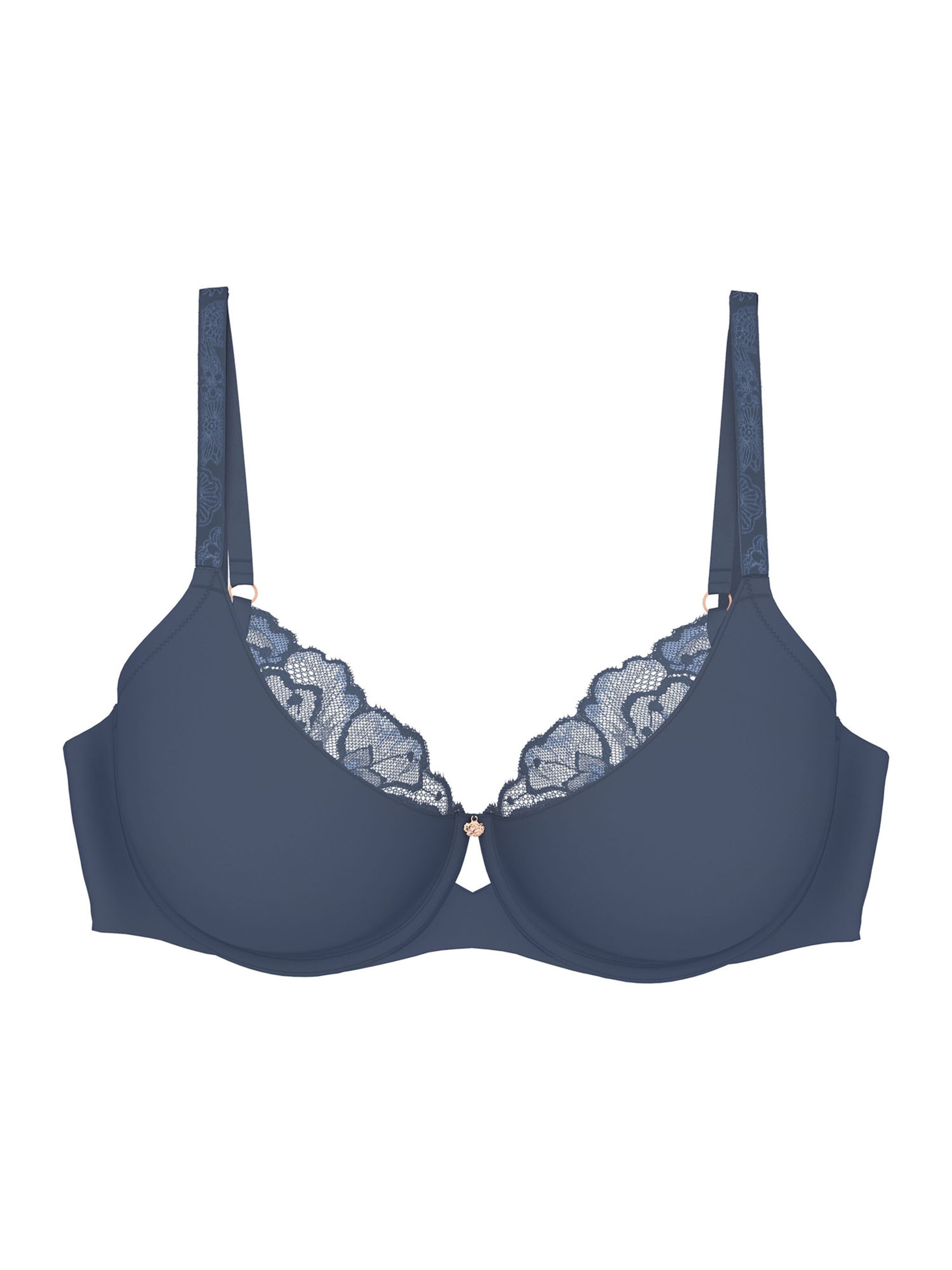 TRIUMPH Bra ' Wild Gardenia Florale ' in Blue: front