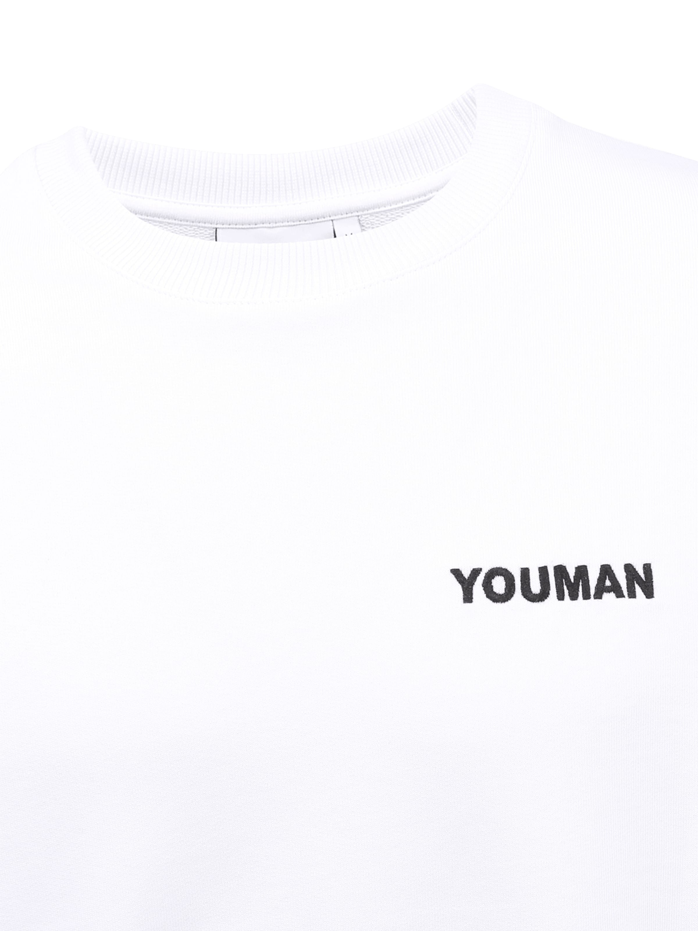 Youman Μπλούζα φούτερ 'Casper Oversize' σε λευκό