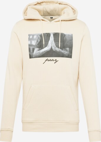 Mister Tee Sweatshirt 'Pray' i beige: framsida