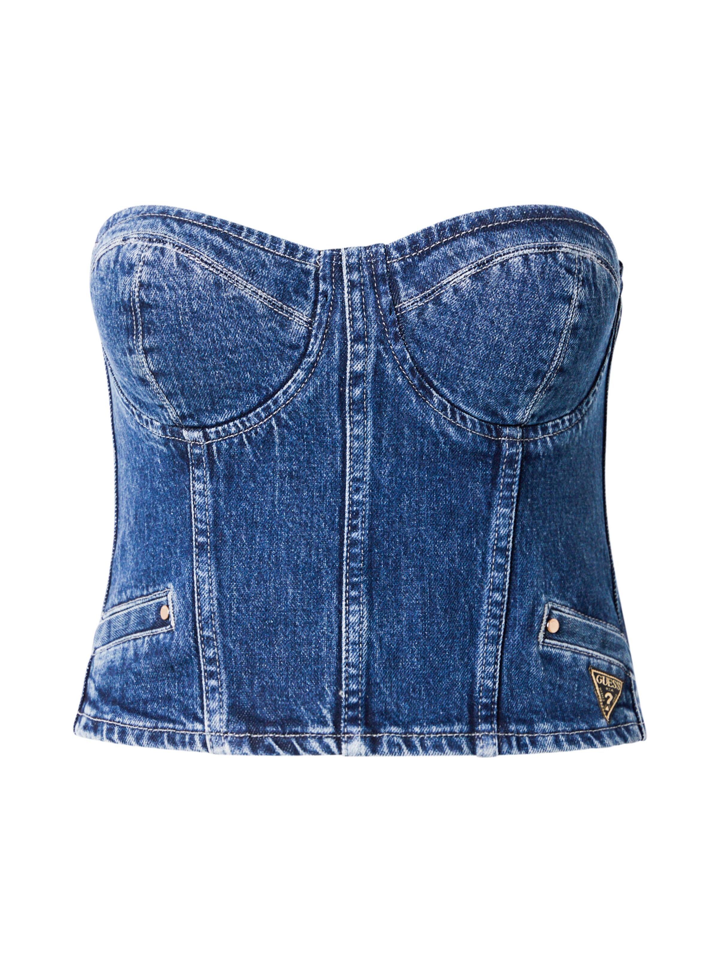 Haut 'KELLY' GUESS en bleu : devant