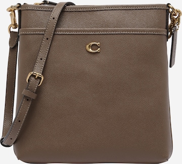 COACH - Bolso de hombro en gris: frente