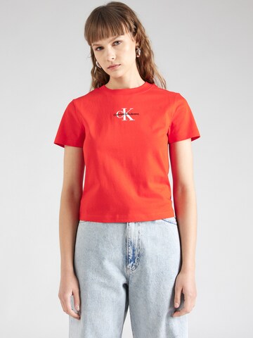 Maglietta di Calvin Klein Jeans in rosso: frontale