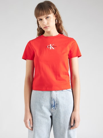 Calvin Klein Jeans T-shirt i röd: framsida