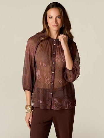 Camicia da donna di oltre in marrone