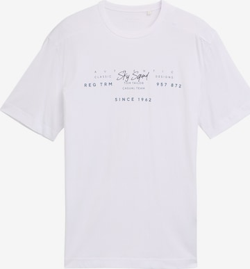 TOM TAILOR T-Shirt in Weiß: Vorderseite