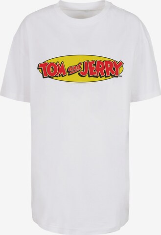 T-shirt 'Tom und Jerry' F4NT4STIC en blanc : devant