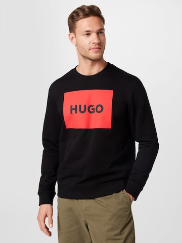 HUGO Red - Sweatshirt 'Duragol' em preto: frente