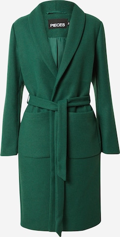 PIECES Between-Seasons Coat 'ALICA' in Green: front