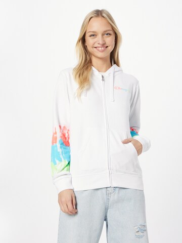 Champion Authentic Athletic Apparel Sweatjakke i hvid: forside