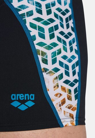 ARENA Athletic Swim Trunks 'PLANET WATER' in Black