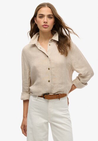 Superdry Blouse in Beige: voorkant