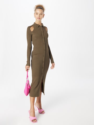 Calvin Klein Плетена рокля в кафяво