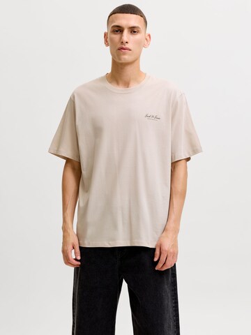 T-Shirt JACK & JONES en beige : devant