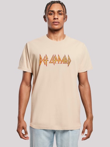 F4NT4STIC T-Shirt 'Def Leppard ' in Beige: Vorderseite