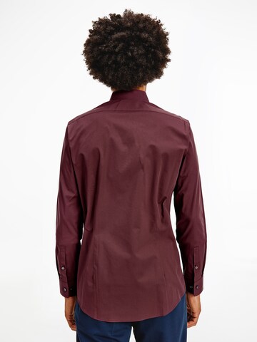 Calvin Klein Slim Fit Businesshemd in Rot