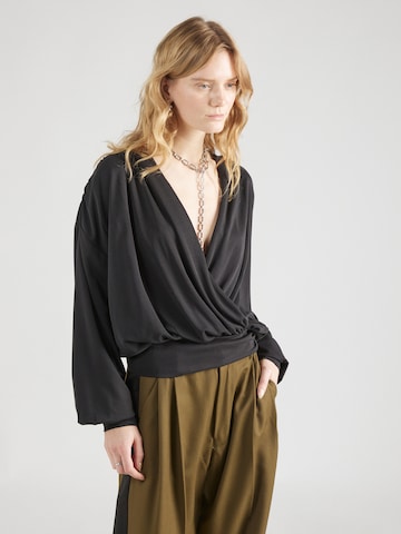 minus Blouse 'Gasia' in Zwart: voorkant