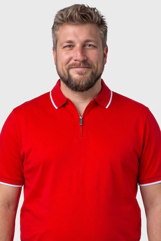 Men Plus Shirt in Rood
