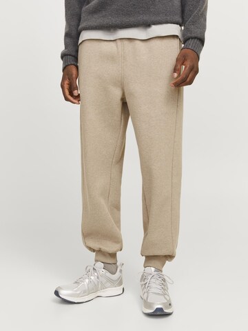 JACK & JONES Tapered Trousers in Beige: front