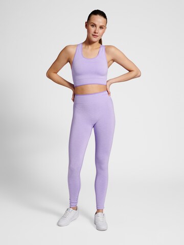 Hummel Skinny Sporthose in Lila