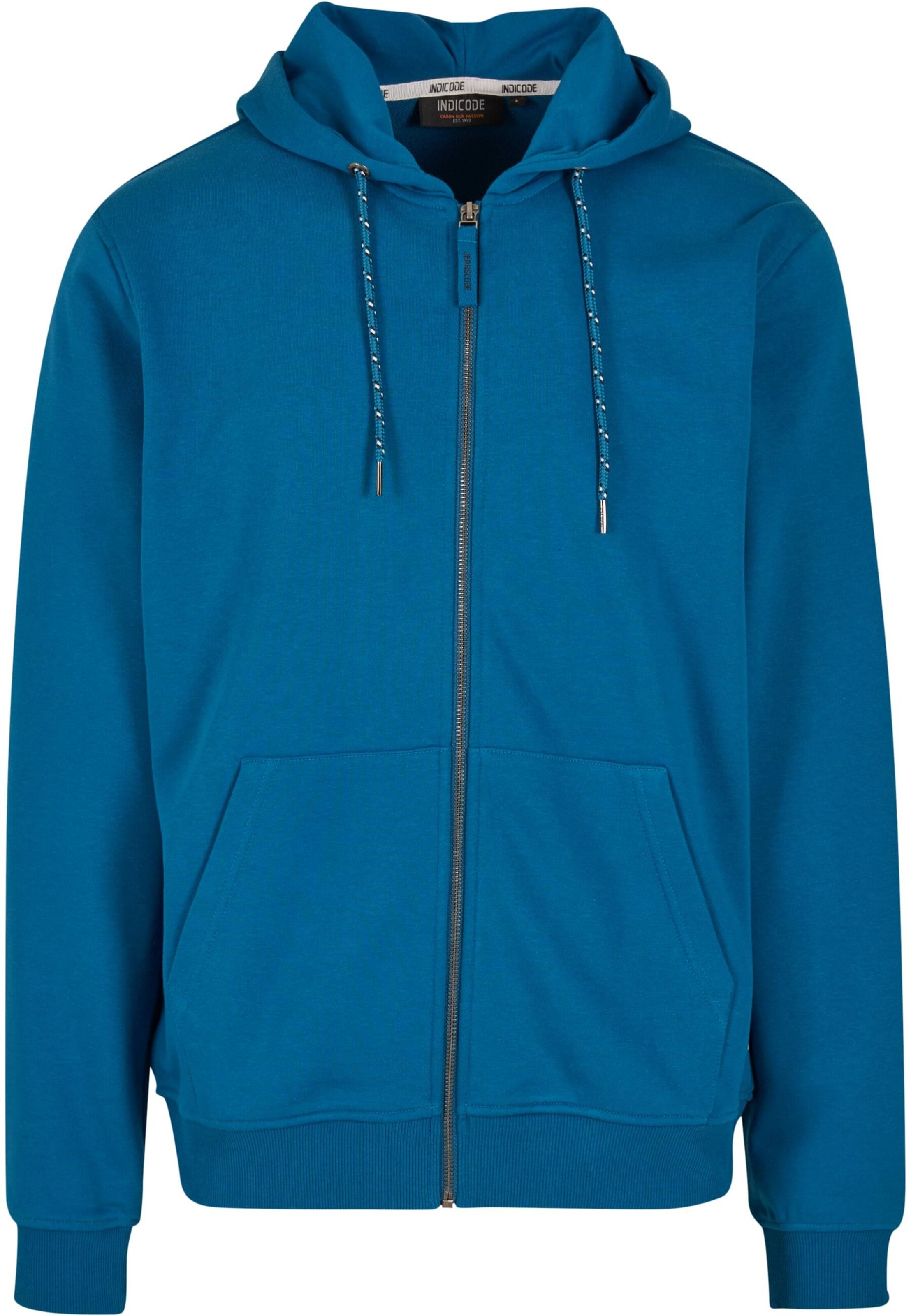INDICODE JEANS Mikina 'Ponto' – modrá: přední strana