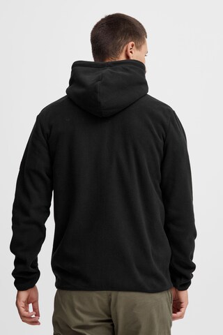INDICODE JEANS Fleece Jacket 'Manku' in Black: front