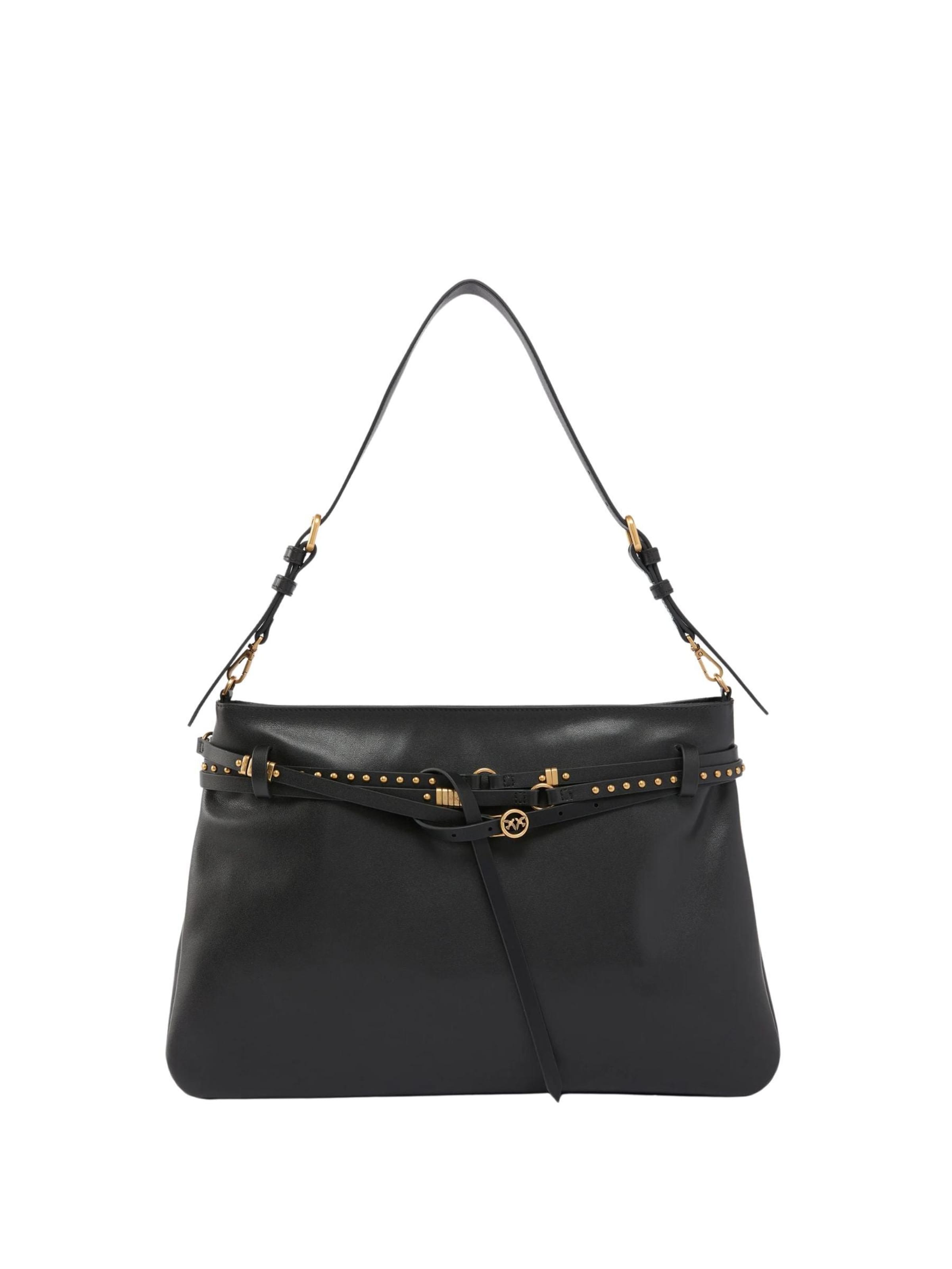 PINKO - Bolso de mano 'PINKO BELT BAG BIG BORSA' en negro: frente