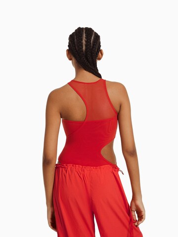 Shirtbody Bershka en rouge