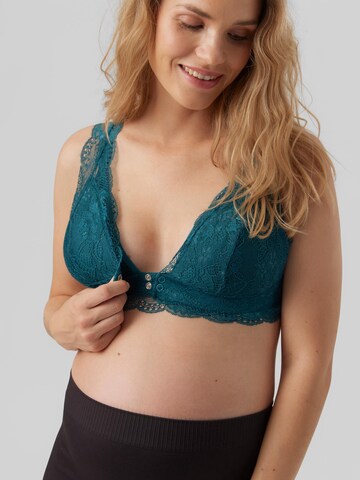 MAMALICIOUS Triangle Nursing Bra 'Senia' in Green