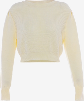 MYMO Пуловер в бяло: отпред