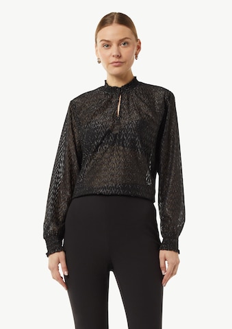 comma casual identity Bluse in Schwarz: Vorderseite