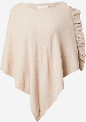 Cape 'Odette' Cream en beige : devant