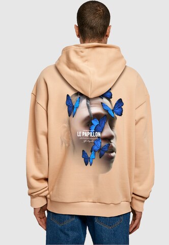 MT Upscale - Sweatshirt 'Le Papillon' em bege: frente