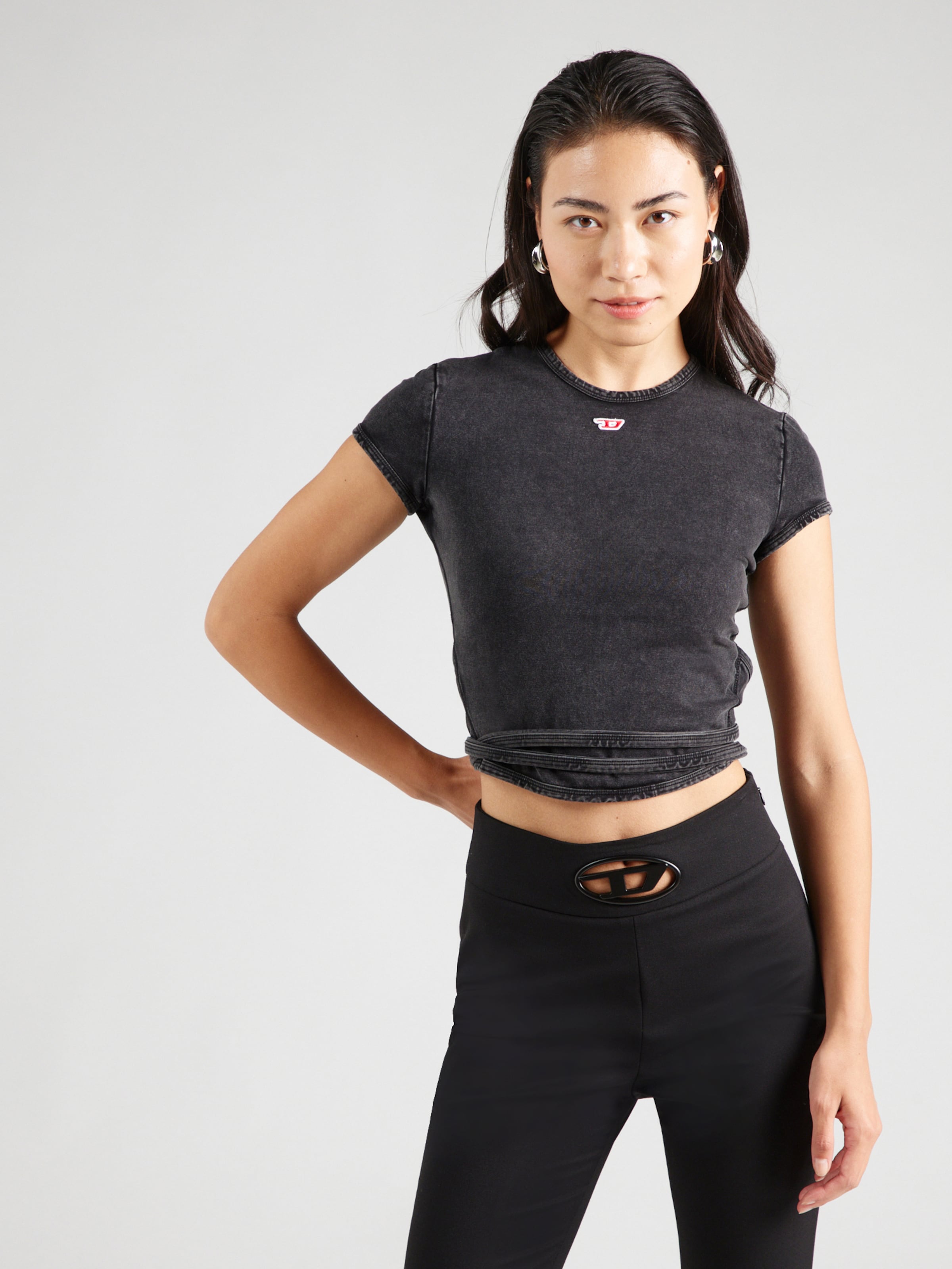 DIESEL Shirt 'T-BUNNY-TAIL-R1' in Black Denim | ABOUT YOU