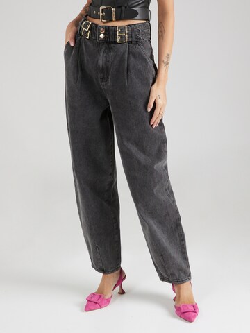 Hoermanseder x About You Tapered Pleated Jeans 'Hava' in Grey: front