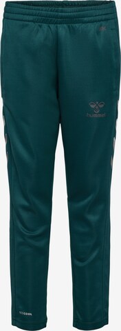 Hummel Slim fit Workout Pants in Green: front