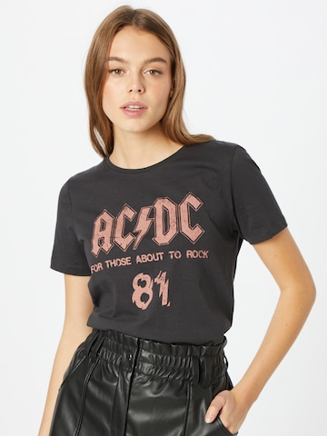 ONLY Shirt 'AC/DC LIFE TOUR' in Grey: front