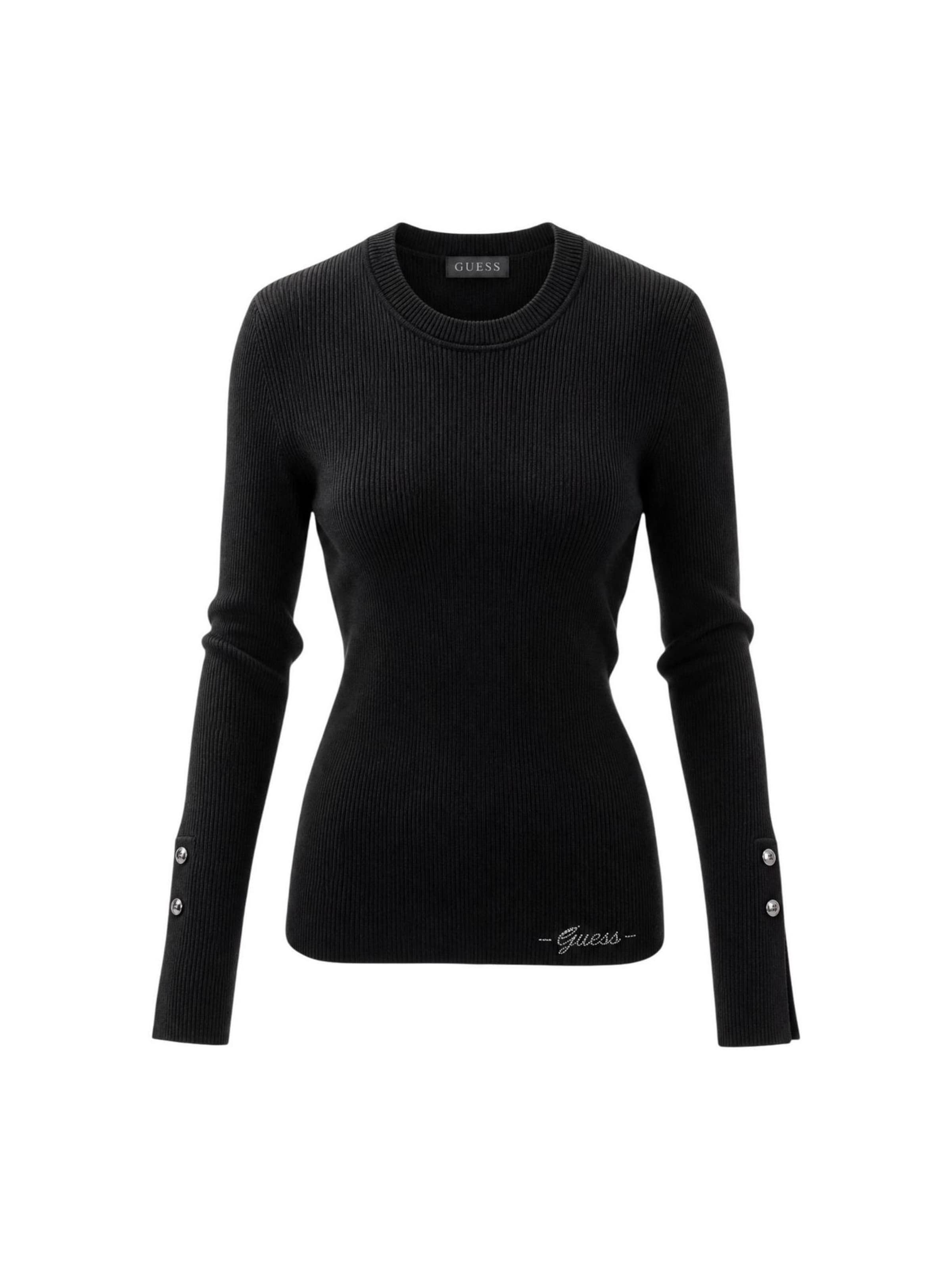 GUESS - Jersey 'LS CN ELLIE SWTR W6YR09 Z0948' en negro: frente