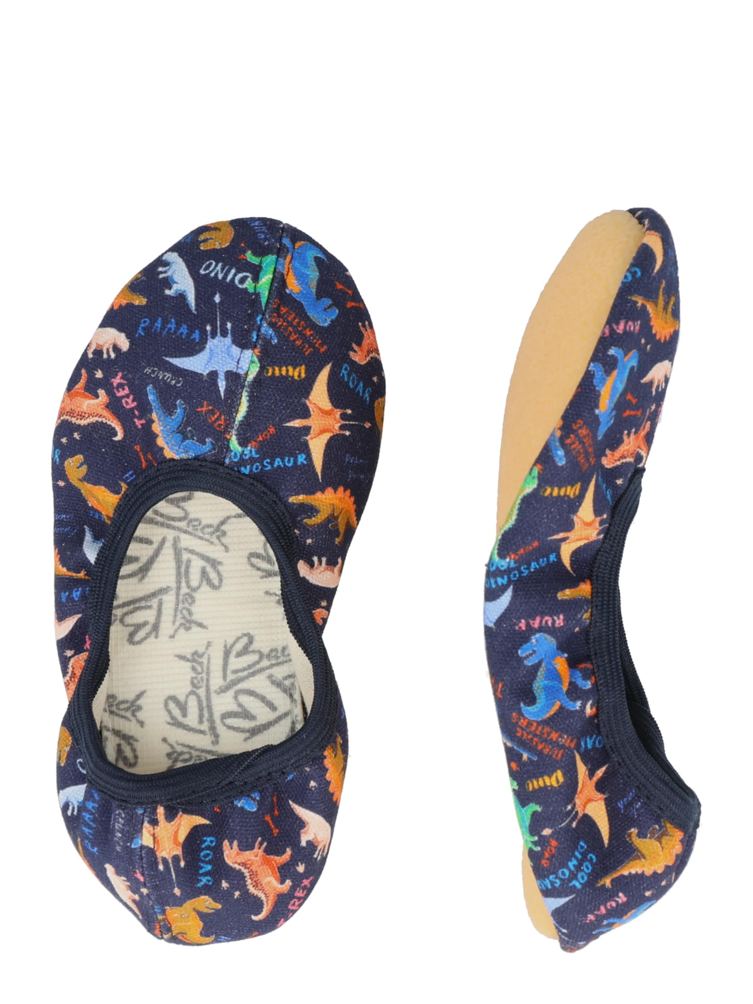 BECK Slippers 'Dinosaurier' in Blue