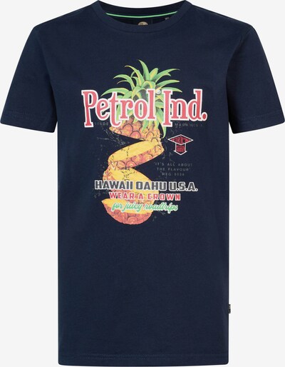 Petrol Industries T-Shirt in navy / gelb / grün / rot, Produktansicht