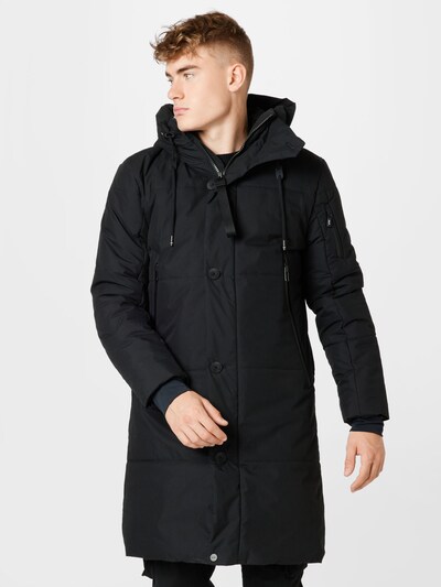 g-lab Wintermantel 'PEAK' en noir, Vue avec modèle
