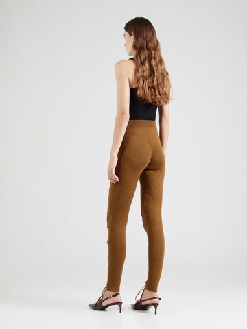 Monki - Skinny Leggings en marrón