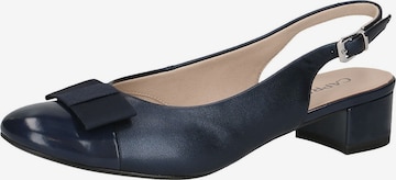 CAPRICE Slingback Pumps in Blue: front