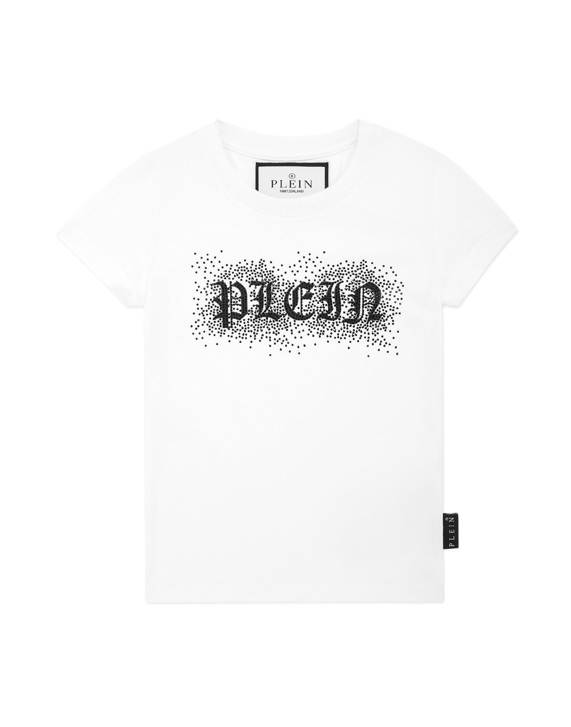 Philipp Plein - Camiseta 'Gothic Plein' en blanco: frente