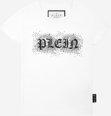 Philipp Plein - Camiseta 'Gothic Plein' en blanco: frente