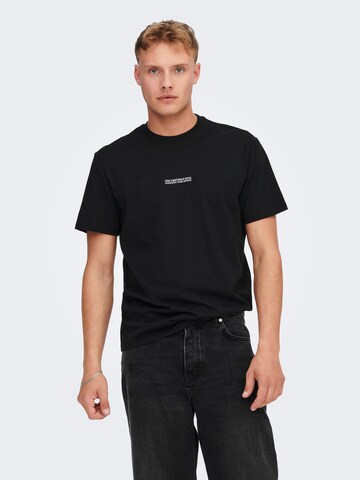 T-Shirt 'MUSK' Only & Sons en noir : devant